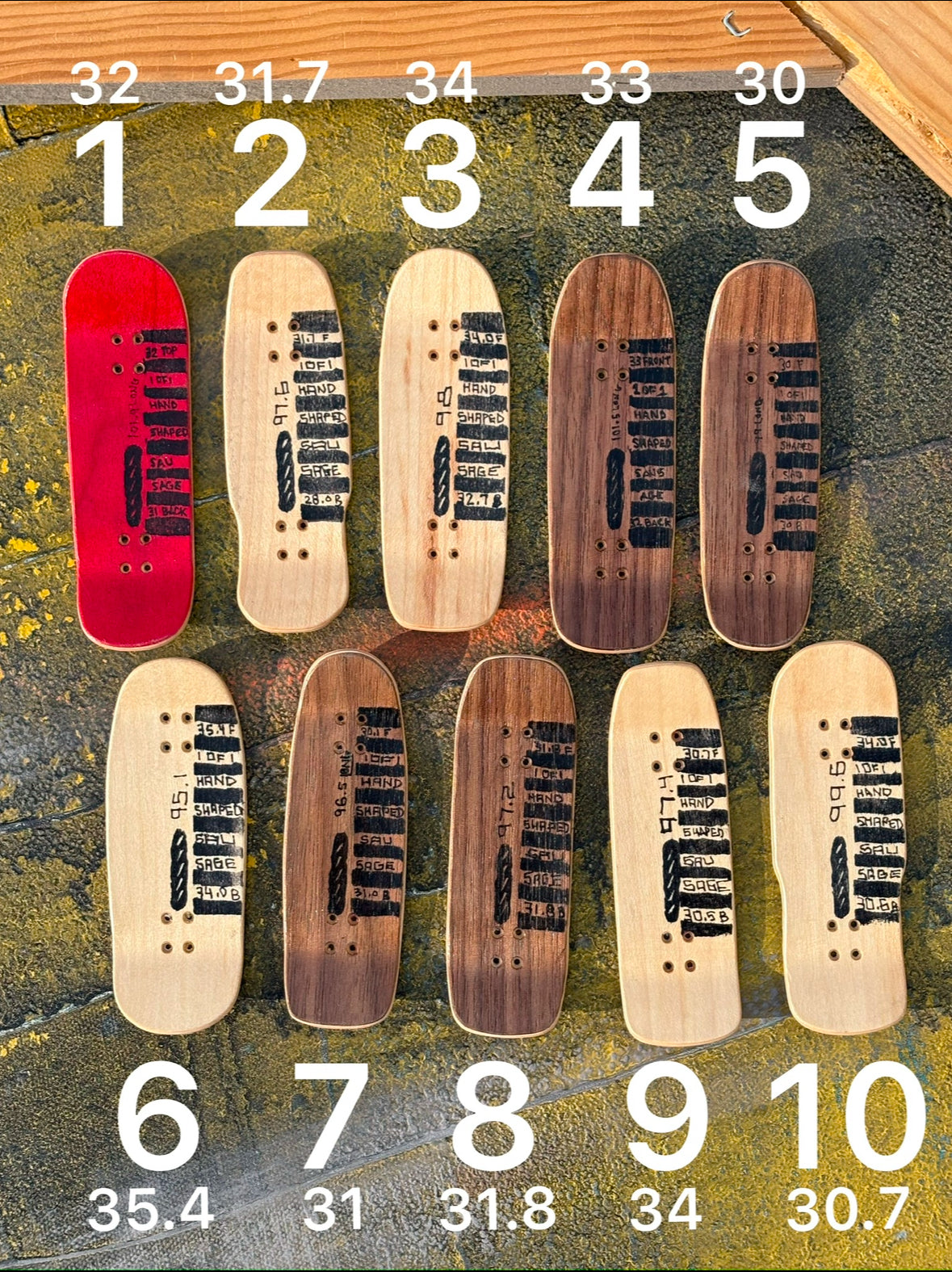 hand shaped decks